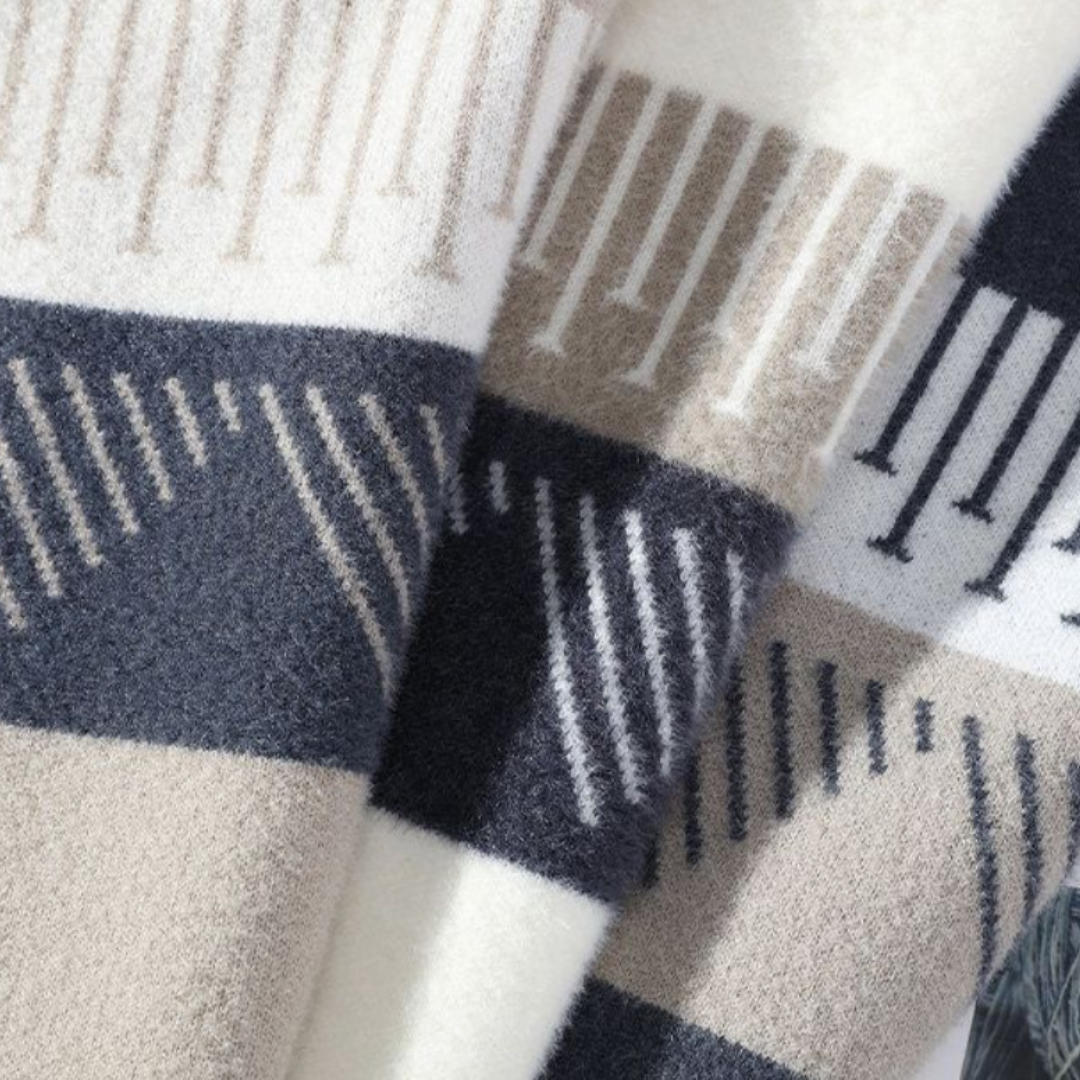 Faelan – Minimalistyczny Ciepły Sweter z Dzianiny